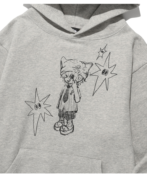 NICE GHOST CLUB(ナイスゴーストクラブ)の「NGC BOY HOODIE_GREY(NG2FFUM402A)(パーカー・レディース・グレー・SMALL/MEDIUM/LARGE)」の4枚目の写真