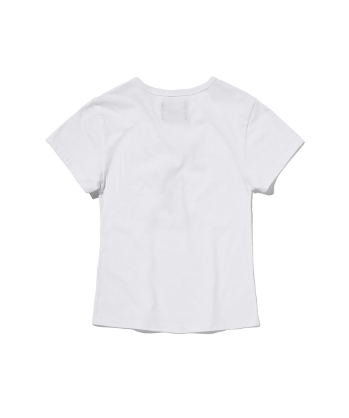 suade（スエード）の「CHECKERED CROSS CROP TEE [WHITE]（Tシャツ/カットソー・レディース・その他・FREE）」の2枚目の写真