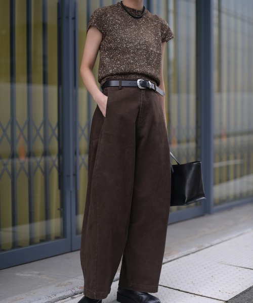 Marient（マリエント）の「ブークレショートスリーブKT（ニット/セーター・レディース・ライトグレー/ブラウン/ブラック・FREE）」の9枚目の写真