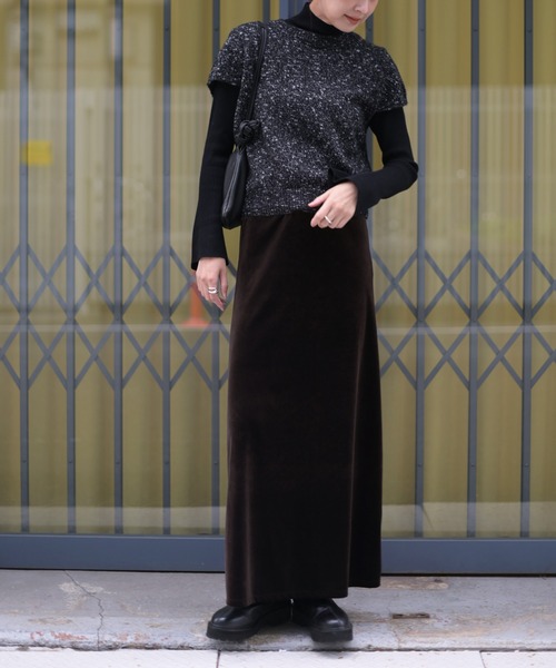 Marient（マリエント）の「ブークレショートスリーブKT（ニット/セーター・レディース・ライトグレー/ブラウン/ブラック・FREE）」の16枚目の写真