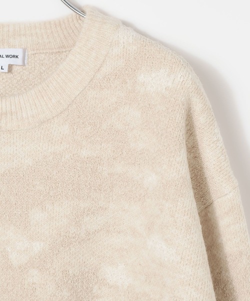 GLOBAL WORK(グローバルワーク)の「アブストラクトモールニット/581059(ニット/セーター・メンズ・アイボリー/ブラック×グレー・LARGE/MEDIUM/SMALL/X-LARGE)」の7枚目の写真