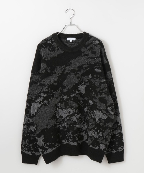 GLOBAL WORK(グローバルワーク)の「アブストラクトモールニット/581059(ニット/セーター・メンズ・アイボリー/ブラック×グレー・LARGE/MEDIUM/SMALL/X-LARGE)」の8枚目の写真