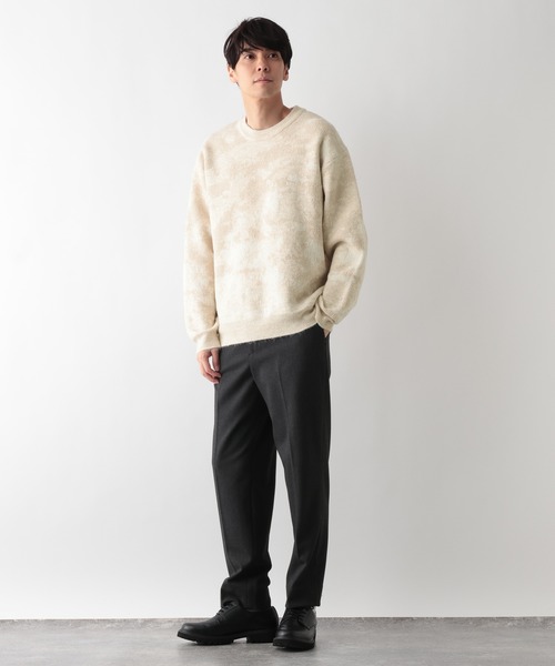 GLOBAL WORK(グローバルワーク)の「アブストラクトモールニット/581059(ニット/セーター・メンズ・アイボリー/ブラック×グレー・LARGE/MEDIUM/SMALL/X-LARGE)」の17枚目の写真