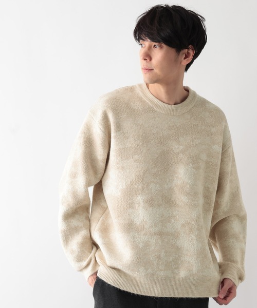 GLOBAL WORK(グローバルワーク)の「アブストラクトモールニット/581059(ニット/セーター・メンズ・アイボリー/ブラック×グレー・LARGE/MEDIUM/SMALL/X-LARGE)」の18枚目の写真