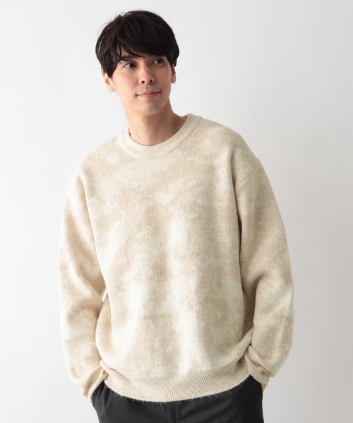 GLOBAL WORK(グローバルワーク)の「アブストラクトモールニット/581059(ニット/セーター・メンズ・アイボリー/ブラック×グレー・LARGE/MEDIUM/SMALL/X-LARGE)」の19枚目の写真