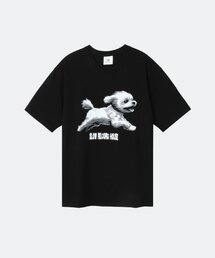 SLOW RECORD HOUSE（スローレコードハウス）の「ランニングマルチーズTシャツ_ブラック（Tシャツ/カットソー）」