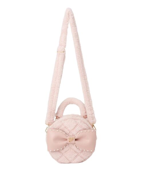Maison de FLEUR(メゾンドフルール)の「フェイクファーパールリボンラウンドバッグ(ハンドバッグ・レディース・ピンク/ホワイト・FREE)」の20枚目の写真
