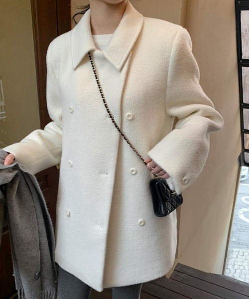 セール】ダブルブレストメルトンジャケット（ピーコート）｜FAVORITO