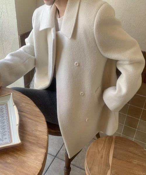 セール】ダブルブレストメルトンジャケット（ピーコート）｜FAVORITO