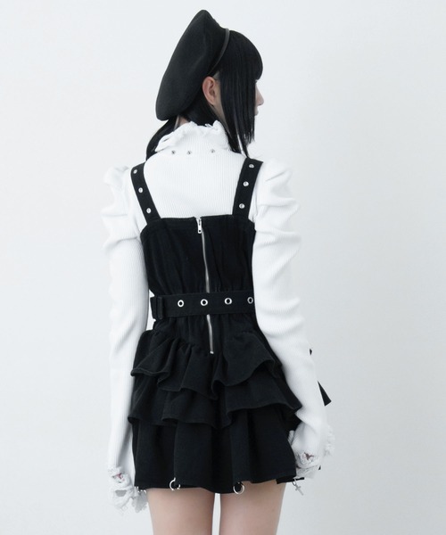 セール】デニムチャームワンピ（ジャンパースカート）｜LAZYSLAY