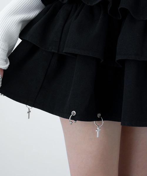 セール】デニムチャームワンピ（ジャンパースカート）｜LAZYSLAY