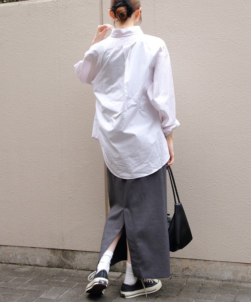 THE SHINZONE(ザ シンゾーン)の「THE SHINZONE/シンゾーン ストライプダディシャツ STRIPED DADDY SHIRT 26MMSBL01(シャツ/ブラウス・レディース・ピンク・FREE)」の10枚目の写真