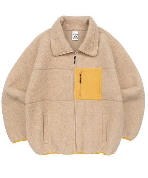 PG HIGH NECK フリースジップアップジャケット (ベージュ)（その他 