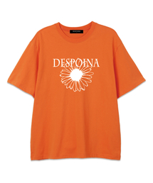 OUSE（オウズ）の「フラワープリント半袖Tシャツ (DPTS001) オレンジ/ホワイト（Tシャツ/カットソー）」