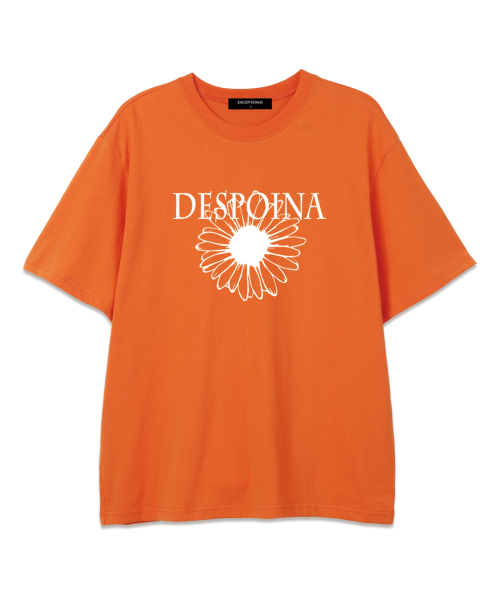 OUSE(オウズ)の「フラワープリント半袖Tシャツ (DPTS001) オレンジ/ホワイト(Tシャツ/カットソー・レディース・その他・MEDIUM/LARGE)」の1枚目の写真