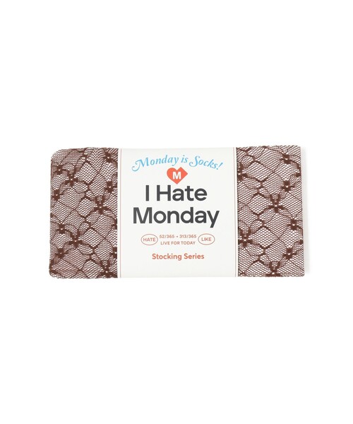 Ray BEAMS(レイビームス)の「I Hate Monday / Flower Jacquard Lace ストッキング(タイツ/ストッキング・レディース・ダークブラウン/レッド・ONE SIZE)」の1枚目の写真