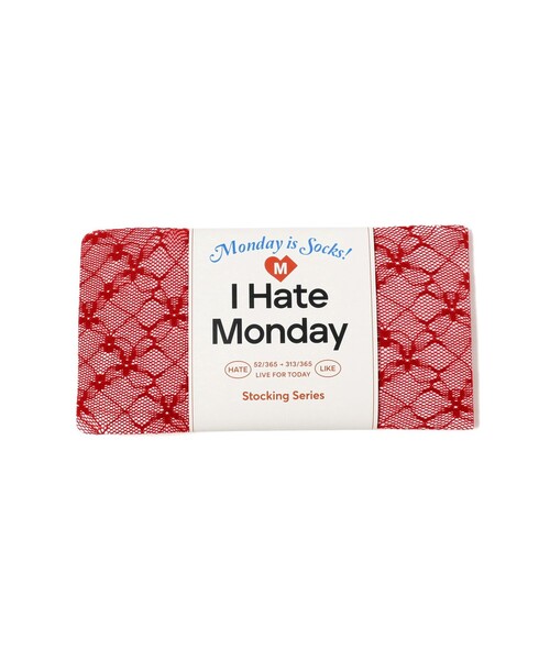 Ray BEAMS(レイビームス)の「I Hate Monday / Flower Jacquard Lace ストッキング(タイツ/ストッキング・レディース・ダークブラウン/レッド・ONE SIZE)」の2枚目の写真