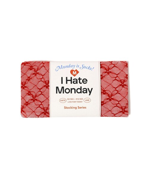 Ray BEAMS(レイビームス)の「I Hate Monday / Flower Jacquard Lace ストッキング(タイツ/ストッキング・レディース・ダークブラウン/レッド・ONE SIZE)」の6枚目の写真