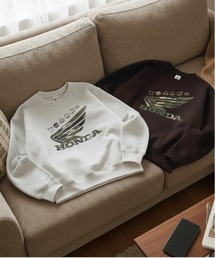 sanrio（サンリオ）の「【HONDA/ホンダ×Sanrio/サンリオ】HONDA×はぴだんぶい　リップルダンボールサガラ刺繍スウェットクルー（スウェット）」