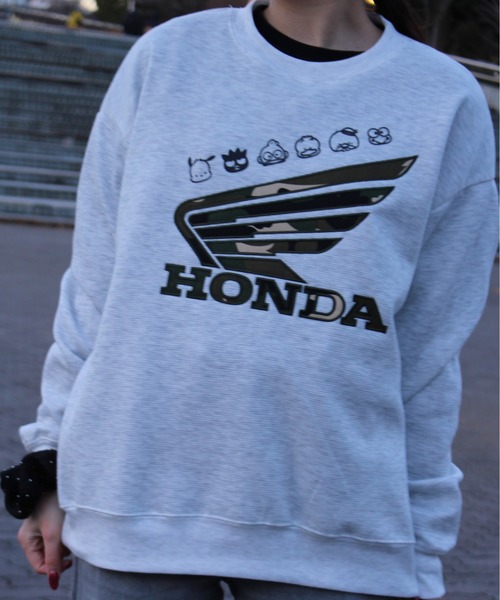sanrio（サンリオ）の「【HONDA/ホンダ×Sanrio/サンリオ】HONDA×はぴだんぶい　リップルダンボールサガラ刺繍スウェットクルー（スウェット・メンズ・ブラック/オートミール/ブラウン/ライトグリーン・MEDIUM/LARGE）」の19枚目の写真