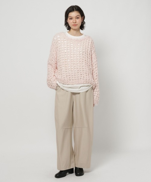 niko and...(ニコアンド)の「コットンフェザーニットプルオーバー(ニット/セーター・レディース・ピンク/ネイビー/オフホワイト・FREE)」の21枚目の写真