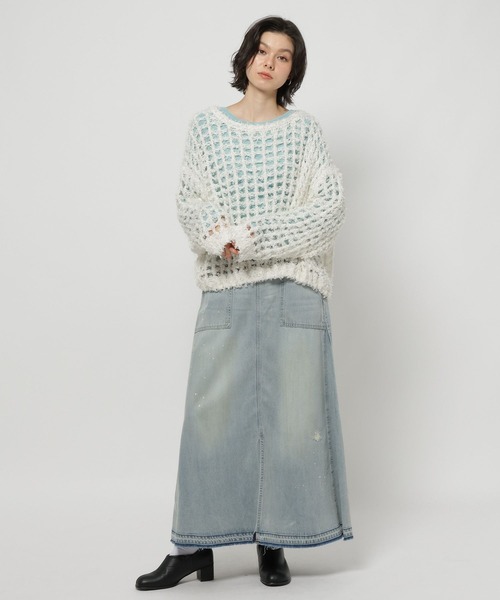 niko and...(ニコアンド)の「コットンフェザーニットプルオーバー(ニット/セーター・レディース・ピンク/ネイビー/オフホワイト・FREE)」の18枚目の写真