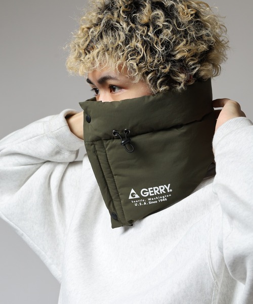 GERRY(ジェリー)の「GERRY 撥水加工 パディング ネックウォーマー ネックカバー 男女兼用(ネックウォーマー/スヌード・メンズ・ブラック/ダークグリーン/ネイビー/ダークブラウン・FREE)」の2枚目の写真