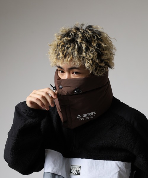 GERRY(ジェリー)の「GERRY 撥水加工 パディング ネックウォーマー ネックカバー 男女兼用(ネックウォーマー/スヌード・メンズ・ブラック/ダークグリーン/ネイビー/ダークブラウン・FREE)」の9枚目の写真