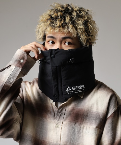 GERRY(ジェリー)の「GERRY 撥水加工 パディング ネックウォーマー ネックカバー 男女兼用(ネックウォーマー/スヌード・メンズ・ブラック/ダークグリーン/ネイビー/ダークブラウン・FREE)」の6枚目の写真