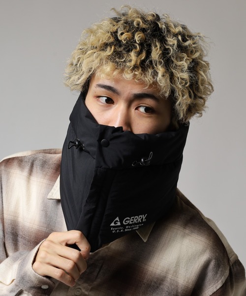 GERRY(ジェリー)の「GERRY 撥水加工 パディング ネックウォーマー ネックカバー 男女兼用(ネックウォーマー/スヌード・メンズ・ブラック/ダークグリーン/ネイビー/ダークブラウン・FREE)」の7枚目の写真