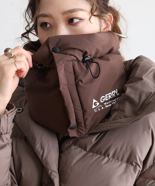 GERRY(ジェリー)の「GERRY 撥水加工 パディング ネックウォーマー ネックカバー 男女兼用(ネックウォーマー/スヌード・メンズ・ブラック/ダークグリーン/ネイビー/ダークブラウン・FREE)」の16枚目の写真