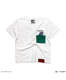 AIR TWOKYO（エアトゥーキョー）の「ゴジラ 70 周年記念　昭和シリーズシーンイラストキッズT シャツ（ホワイト）（Tシャツ/カットソー）」