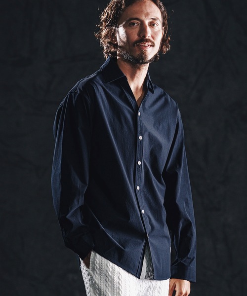 wjk reluxe(ダブルジェーケーリラックス)の「ms6363-cool touch LS V neck shirts シャツ(WR26S-06)(シャツ/ブラウス・メンズ・ブラック/ホワイト/ネイビー・L/M/S)」の5枚目の写真
