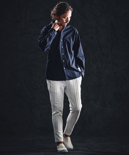 wjk reluxe(ダブルジェーケーリラックス)の「ms6363-cool touch LS V neck shirts シャツ(WR26S-06)(シャツ/ブラウス・メンズ・ブラック/ホワイト/ネイビー・L/M/S)」の6枚目の写真