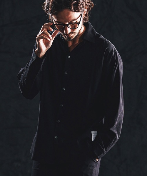 wjk reluxe(ダブルジェーケーリラックス)の「ms6363-cool touch LS V neck shirts シャツ(WR26S-06)(シャツ/ブラウス・メンズ・ブラック/ホワイト/ネイビー・L/M/S)」の8枚目の写真