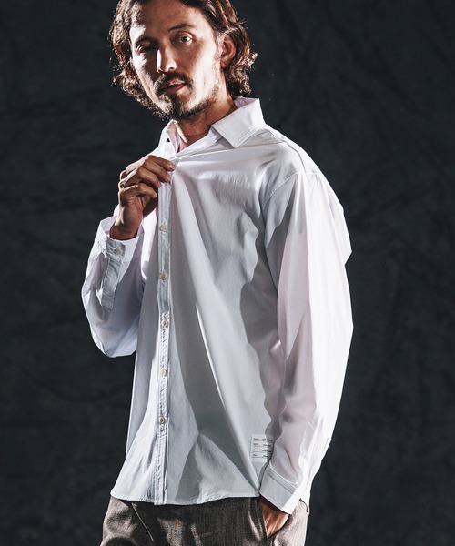 wjk reluxe(ダブルジェーケーリラックス)の「ms6363-cool touch LS V neck shirts シャツ(WR26S-06)(シャツ/ブラウス・メンズ・ブラック/ホワイト/ネイビー・L/M/S)」の12枚目の写真