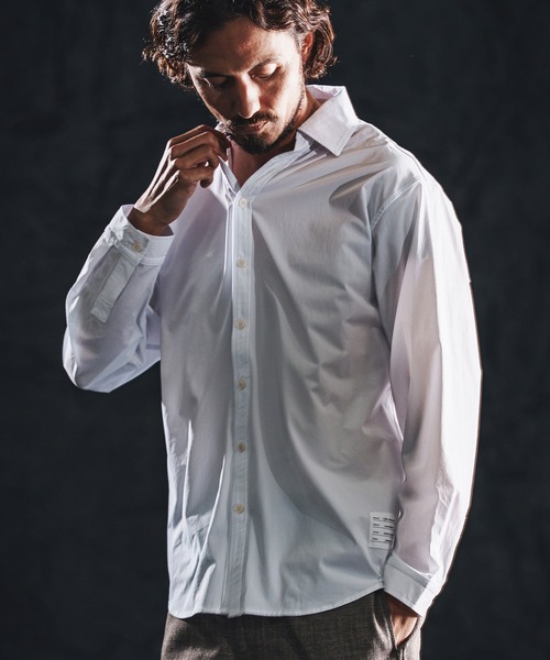 wjk reluxe(ダブルジェーケーリラックス)の「ms6363-cool touch LS V neck shirts シャツ(WR26S-06)(シャツ/ブラウス・メンズ・ブラック/ホワイト/ネイビー・L/M/S)」の13枚目の写真