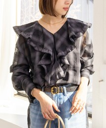 NOLLEY’S | ウォッシャブルラッフルカラーブラウス(シャツ/ブラウス)