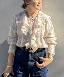 NOLLEY’S | ウォッシャブルラッフルカラーブラウス(シャツ/ブラウス)