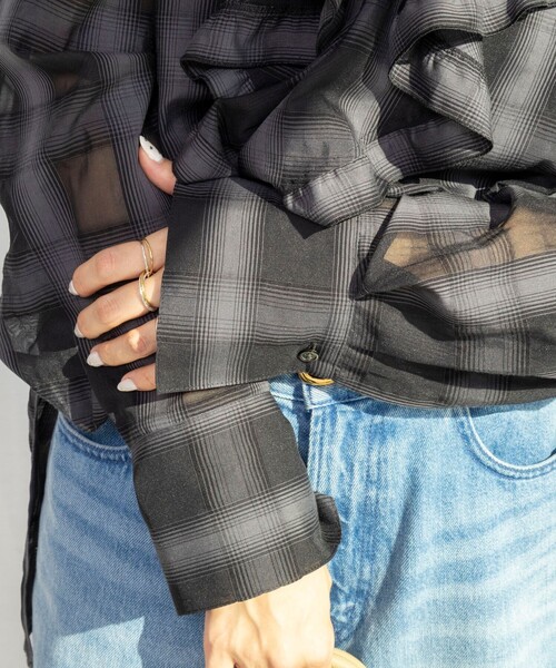 NOLLEY’S（ノーリーズ）の「ウォッシャブルラッフルカラーブラウス（シャツ/ブラウス・レディース・ブラック系その他/ホワイト系その他2/ホワイト・FREE）」の18枚目の写真