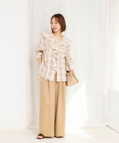 NOLLEY’S（ノーリーズ）の「ウォッシャブルラッフルカラーブラウス（シャツ/ブラウス・レディース・ブラック系その他/ホワイト系その他2/ホワイト・FREE）」の19枚目の写真