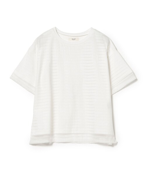 BEAMS HEART(ビームスハート)の「無地 カットソー × チュール Tシャツ(Tシャツ/カットソー・レディース・ブラック/チャコールグレー/オフホワイト/ブラウン系その他4・FREE)」の22枚目の写真