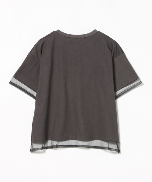 BEAMS HEART(ビームスハート)の「無地 カットソー × チュール Tシャツ(Tシャツ/カットソー・レディース・ブラック/チャコールグレー/オフホワイト/ブラウン系その他4・FREE)」の18枚目の写真