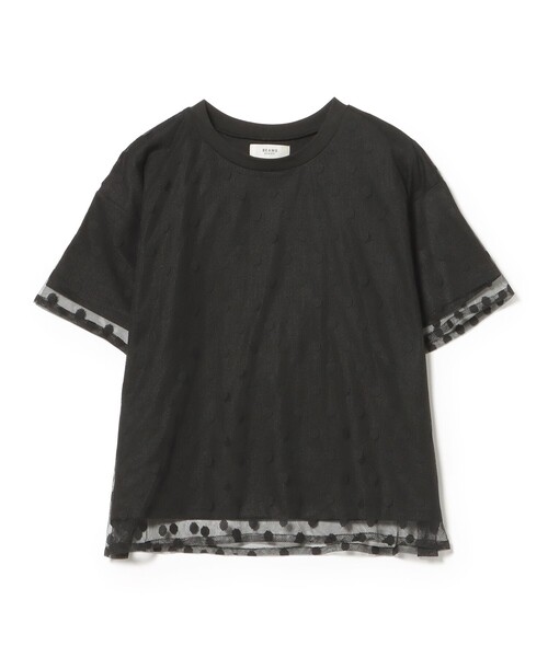 BEAMS HEART(ビームスハート)の「無地 カットソー × チュール Tシャツ(Tシャツ/カットソー・レディース・ブラック/チャコールグレー/オフホワイト/ブラウン系その他4・FREE)」の16枚目の写真