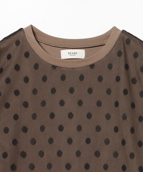 BEAMS HEART(ビームスハート)の「無地 カットソー × チュール Tシャツ(Tシャツ/カットソー・レディース・ブラック/チャコールグレー/オフホワイト/ブラウン系その他4・FREE)」の12枚目の写真