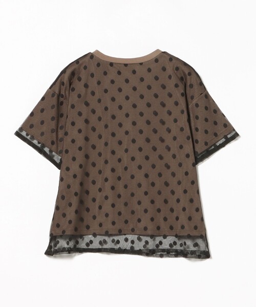 BEAMS HEART(ビームスハート)の「無地 カットソー × チュール Tシャツ(Tシャツ/カットソー・レディース・ブラック/チャコールグレー/オフホワイト/ブラウン系その他4・FREE)」の9枚目の写真