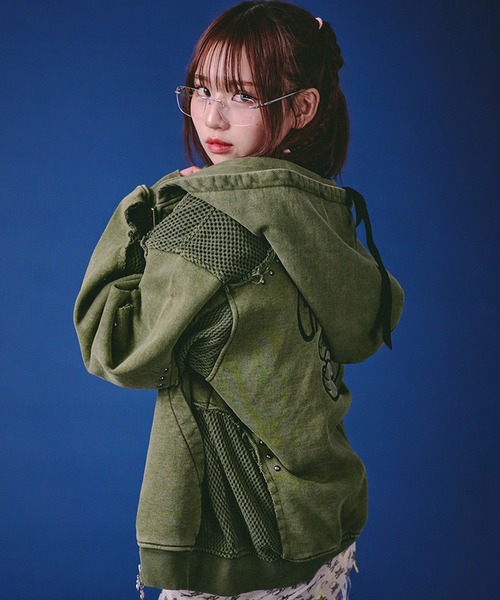 GALFY（ガルフィー）の「【GALFY/ガルフィー】チラリズムPK（パーカー・レディース・スミクロ/カーキ/ブラック・XL/L）」の20枚目の写真