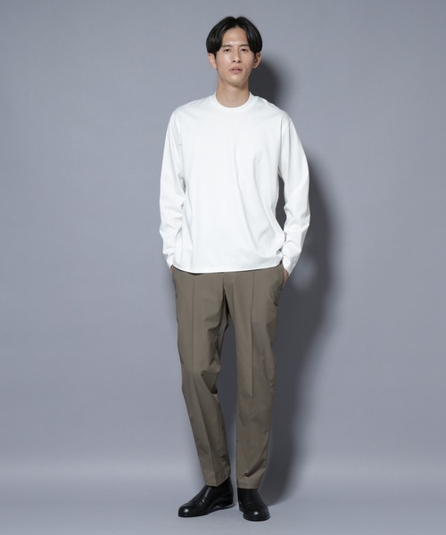 NANO universe(ナノユニバース)の「ジャケT(R) プレミアム クルーネック 長袖(Tシャツ/カットソー・メンズ・ブルーグレー/ブラック/ホワイト・S/L/M)」の14枚目の写真