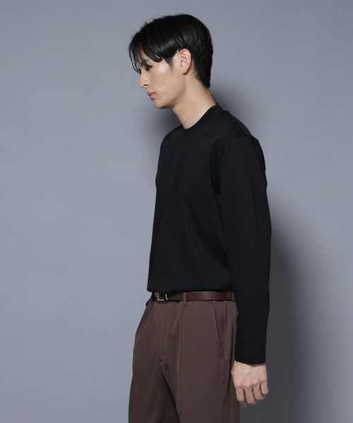 NANO universe(ナノユニバース)の「ジャケT(R) プレミアム クルーネック 長袖(Tシャツ/カットソー・メンズ・ブルーグレー/ブラック/ホワイト・S/L/M)」の19枚目の写真