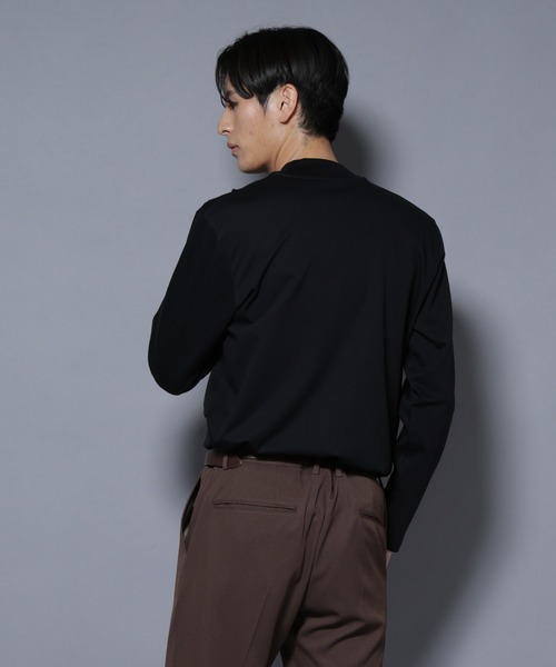 NANO universe(ナノユニバース)の「ジャケT(R) プレミアム クルーネック 長袖(Tシャツ/カットソー・メンズ・ブルーグレー/ブラック/ホワイト・S/L/M)」の20枚目の写真